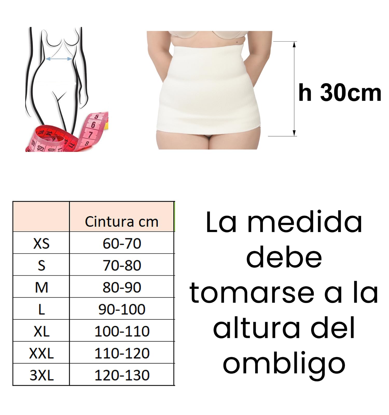 BODYPERFECT Faja Lana Lumbar Algodón y Lana ortopedica Trabajo Lumbar Cinturón térmico (XX-Large)