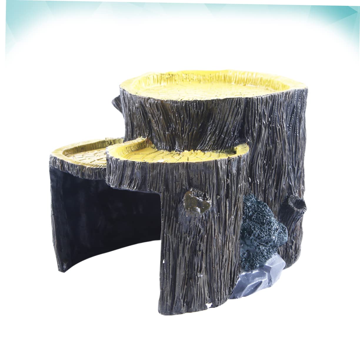 Nascondiglio in Resina per Rettili e Acquario, Mini Ceppo 1 Pezzo | Decorazione per Terrario e Acquario, Rifugio per Gamberi o Pesci, Ornamento Simulato