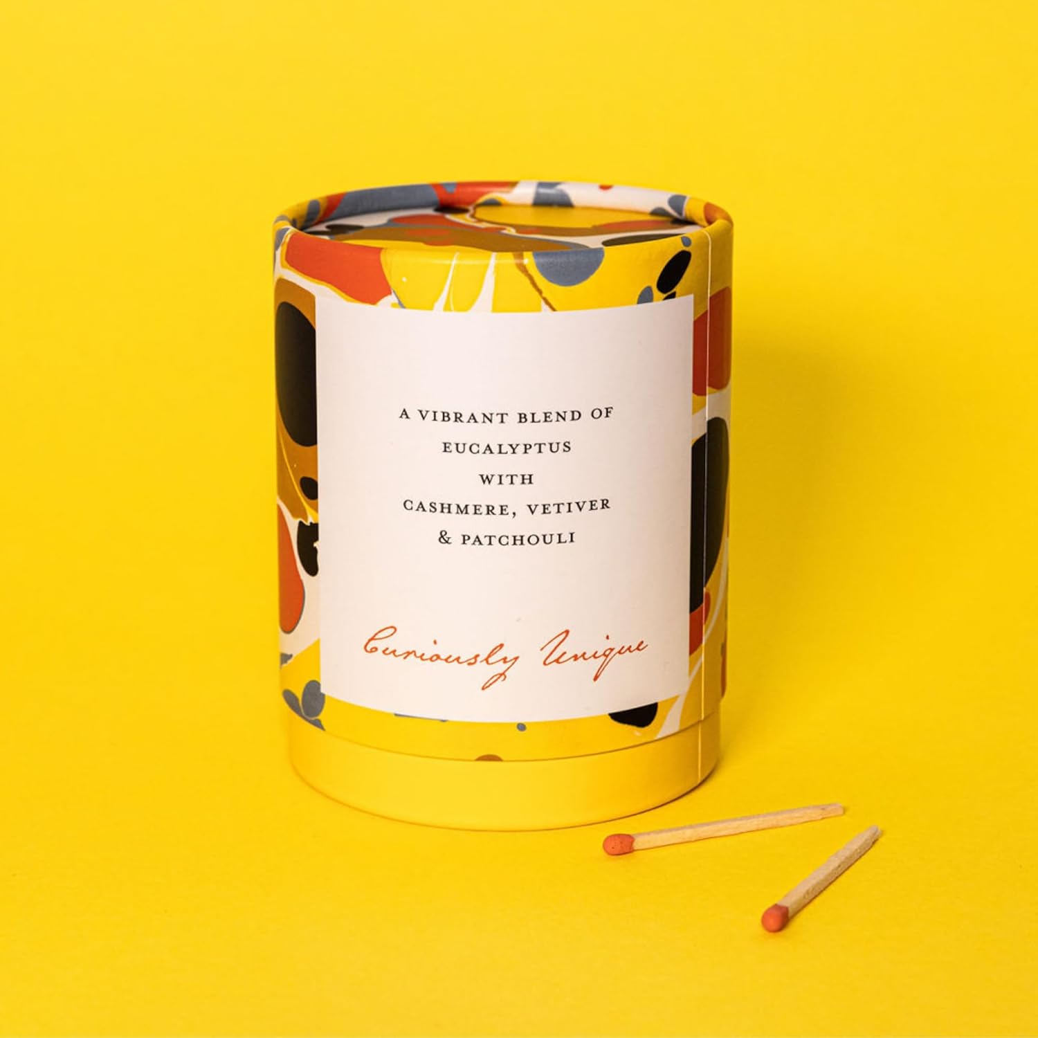 Vintage Inspired 9 Ounce Soy Wax Blend Candle, Glass Candle with Gift Box and Fragrance Notes of Eucalyptus, Cashmere, Vetiver & Patchouli, Abstracte