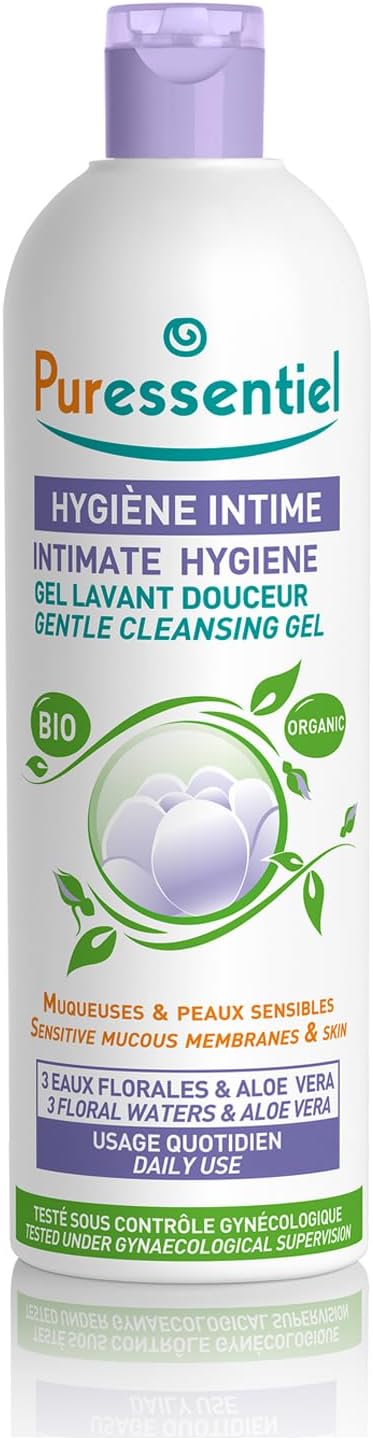 Puressentiel Feminine Wash Ph Balance Vaginial Cleanser Gel for Womens Hygiene 99.6 Natural Origin Organic Vegan EcoCertified Made in France 16.5 fl oz, Rose, 16.9 Ounce