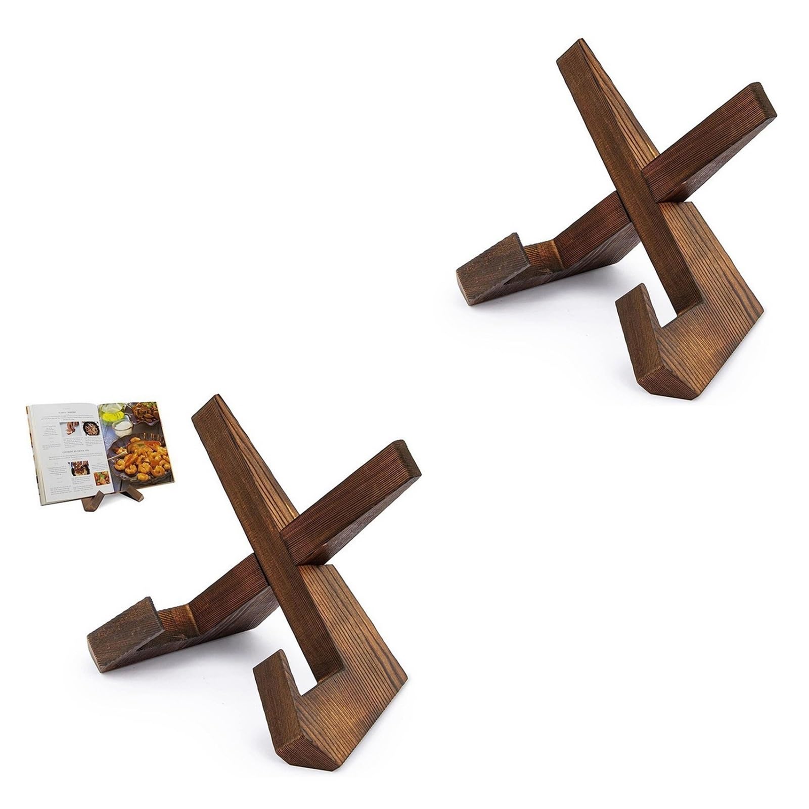 Support de menu en bois de pin 26,7 cm avec chevalet cadre photo rustique