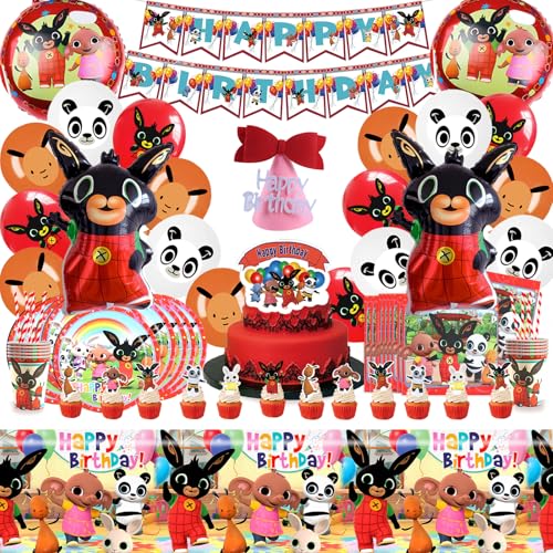 Anniversaire bunny sans stress avec nappe ballon et vaisselle élégante