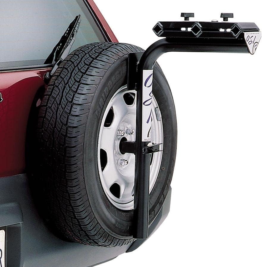 Surco ABT300 3-Bike Spare Tire Mount Bike Rack with Integrated Lock; Black Finish