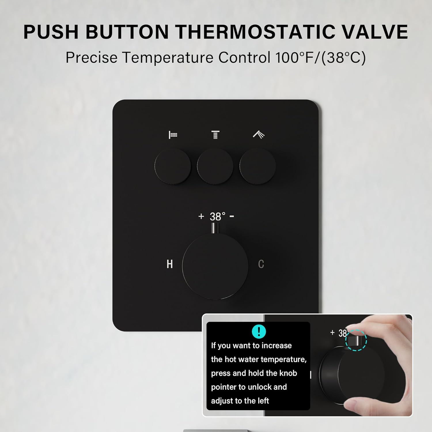 Close-up of shower head with easy-clean silicone nozzles