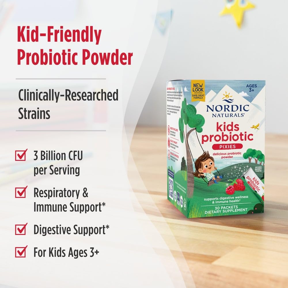 Nordic Naturals Children's Vegan Probiotic Powder Bundle - Baby’s Nordic Flora Probiotic Powder, Unflavored - 30 Packets - 4 Billion CFU 7 Nordic Naturals Children's Vegan Probiotic Powder Bundle - Baby’s Nordic Flora Probiotic Powder, Unflavored - 30 Packets - 4 Billion CFU - Image 5