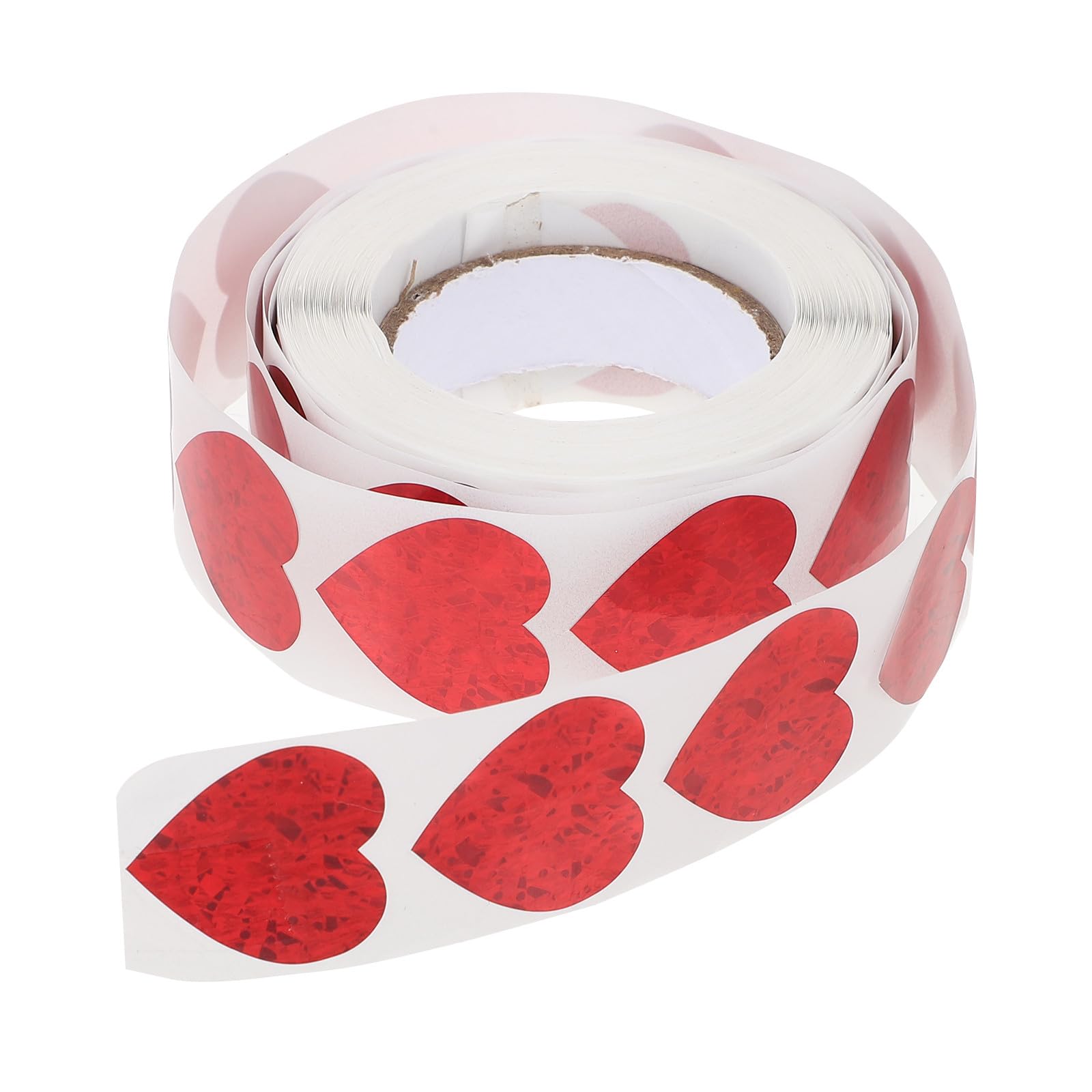 VINTORKY 500pcs Heart Decals Tanning Stickers for Sunbed with Easy to Remove Copper Material, Unique Red Valentine's Day Stickers Leaving No Sticky Residue, for Window and Candy Pouch