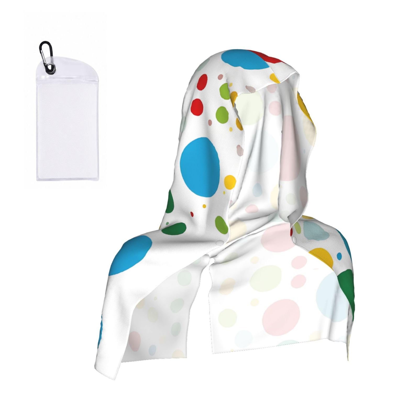 ESNAIUVCD Twister Polka Dots Print Multifunctional Cooling Hoodie Bandana Portable Sweat Absorbing Design For Beach Workouts Exercise Heat Relief Accessories