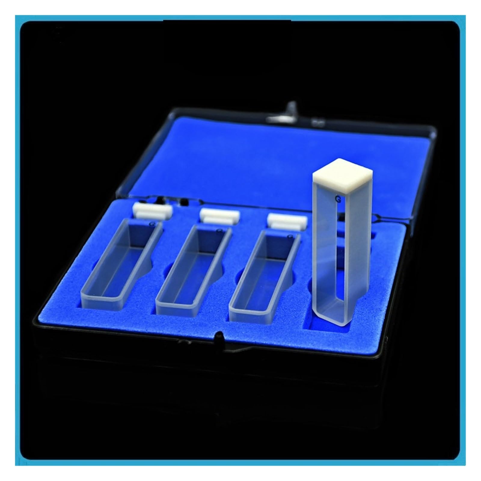 Glasküvette, Flüssigkeitsprobenzelle, Lichtweg, 10 mm, Absorptionszellen, 3,5 ml, Verwendung for Spektrophotometer, Frittensintertechnologie, 4 Stück