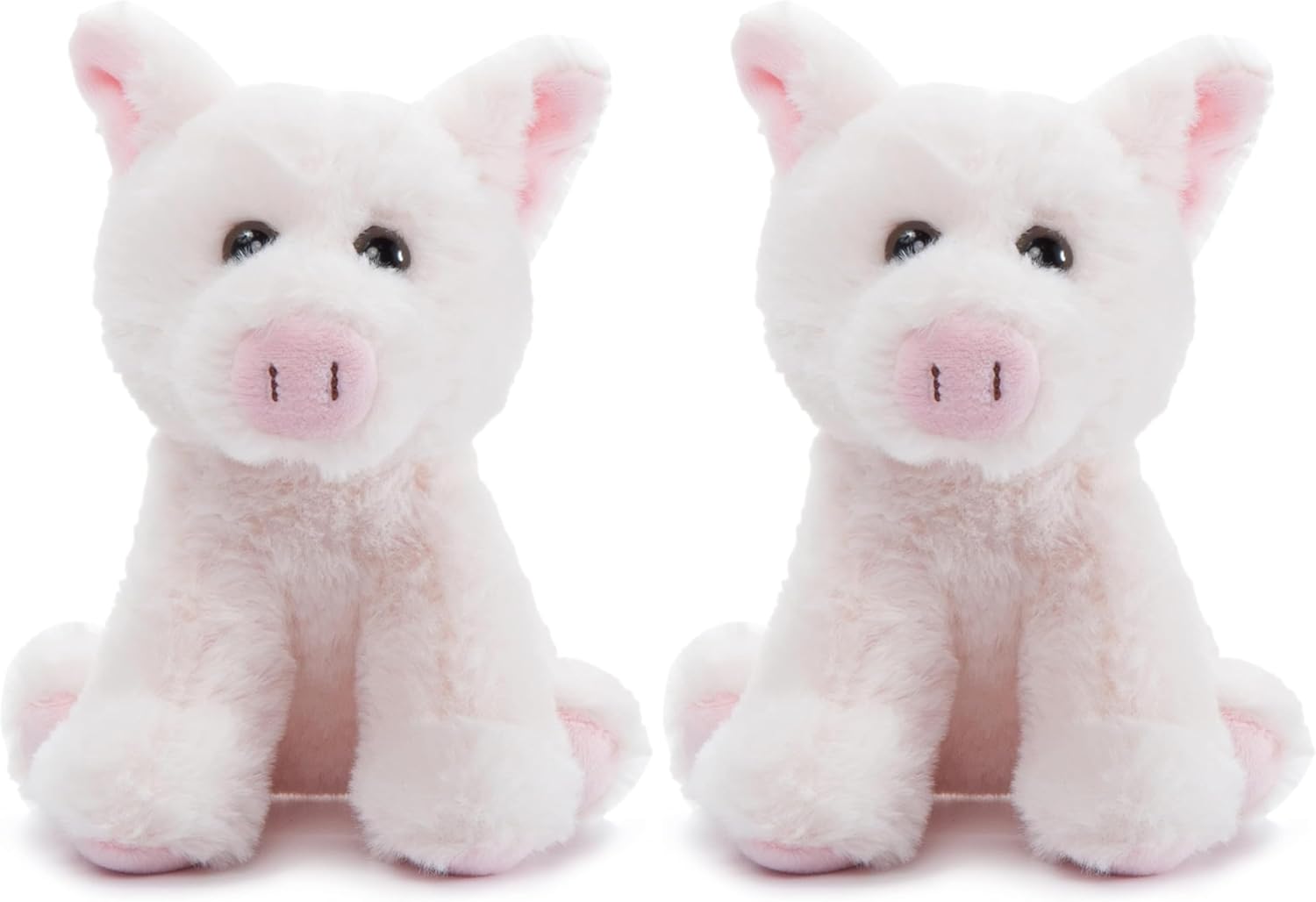 The Petting Zoo Pig Stuffed Animal Plushie, Gifts for Kids, Wild Onez Babiez Farm Animals, Pig Plush Toy 6 inches