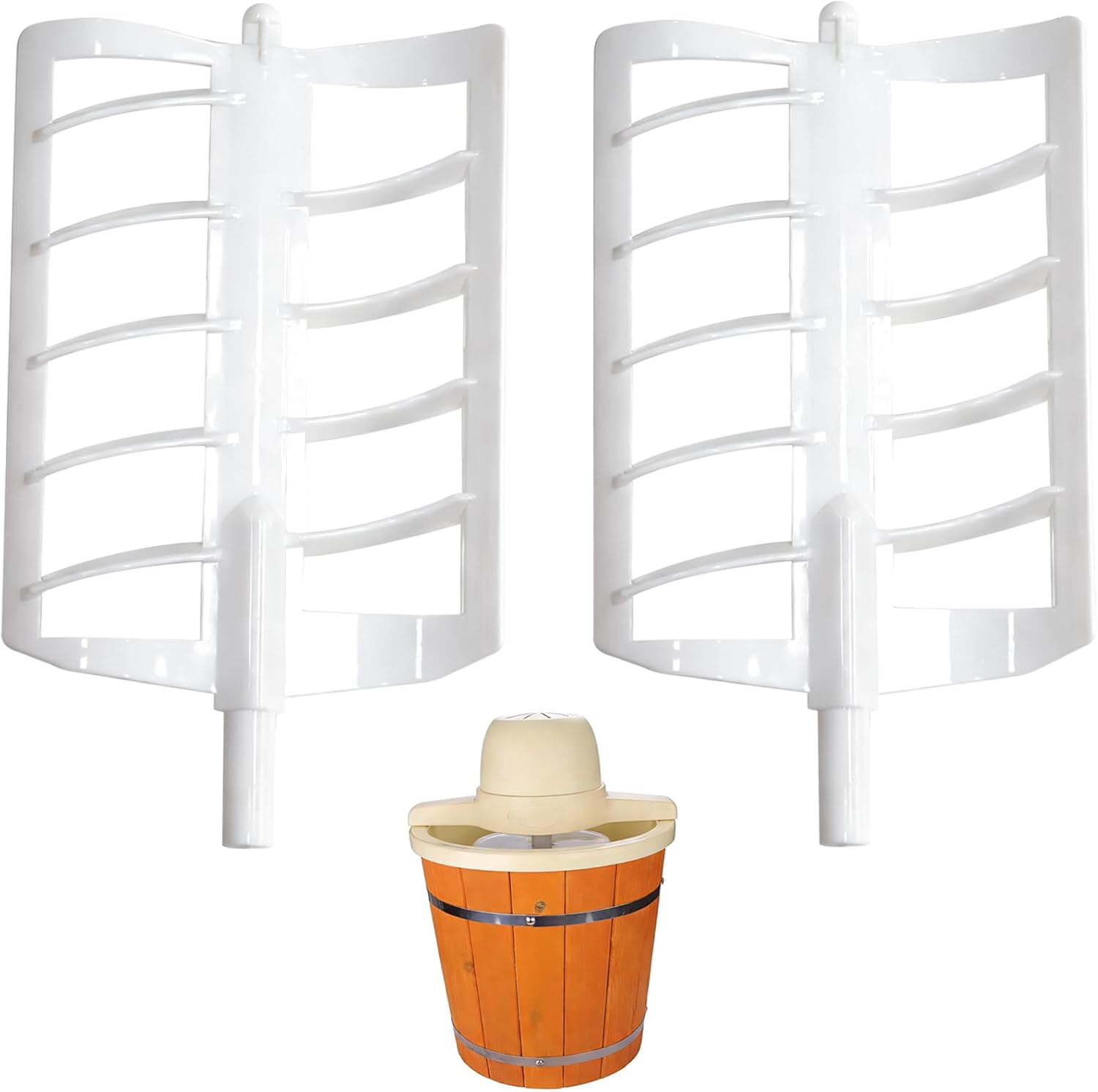 Replacement Paddle for Nostalgia Electric Ice Cream Maker，stirring paddle for Old Fashioned Soft Serve Ice Cream Machine，mixing paddle for Vintage Wooden Style Cream Machine 4 Quart