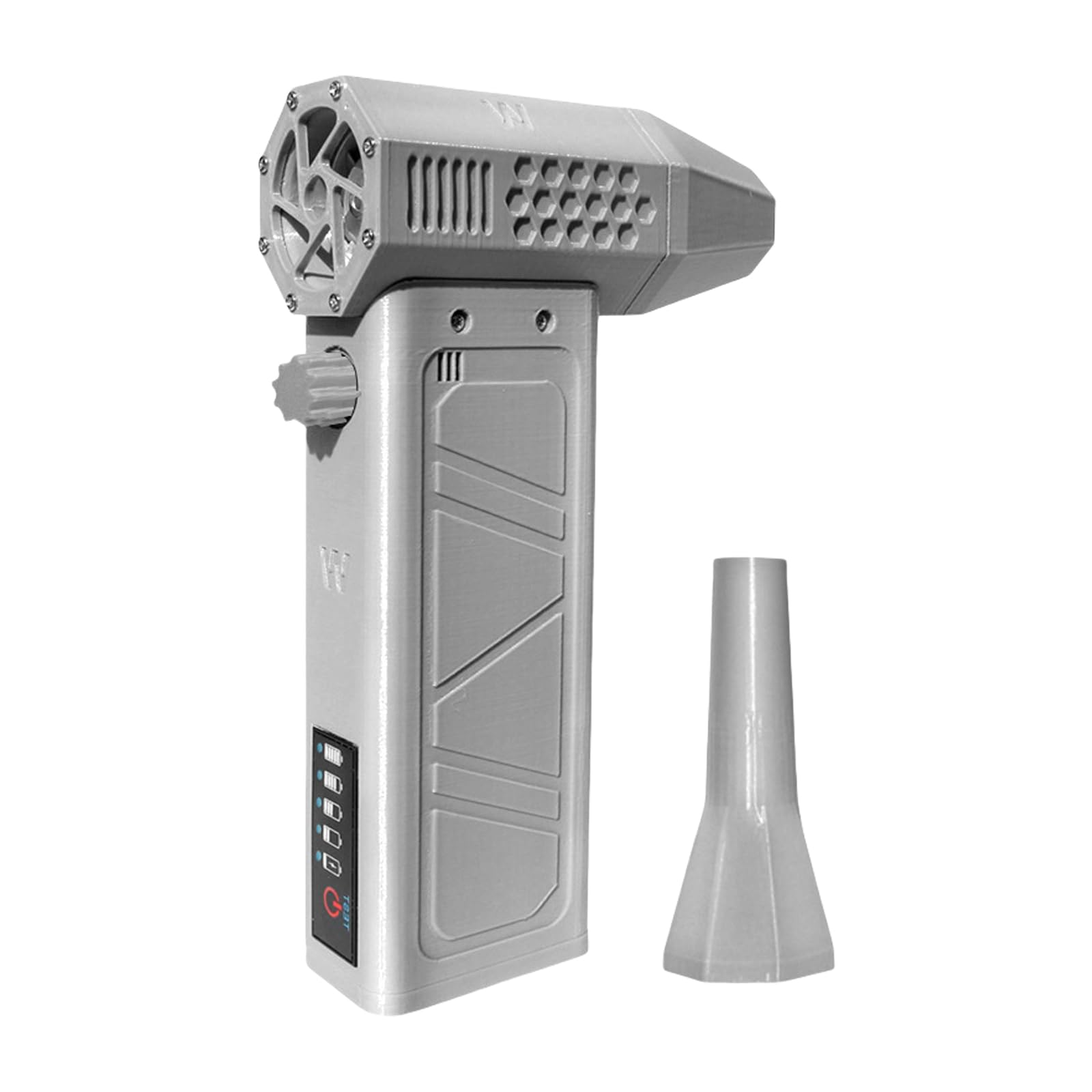 Xagmodshn Grey 140000Rpm Dry Blower Hair Dryer Powerful Fan Cordless Blower Compressed Air Dusters Computer Vacuum Cleaners Handheld Fan