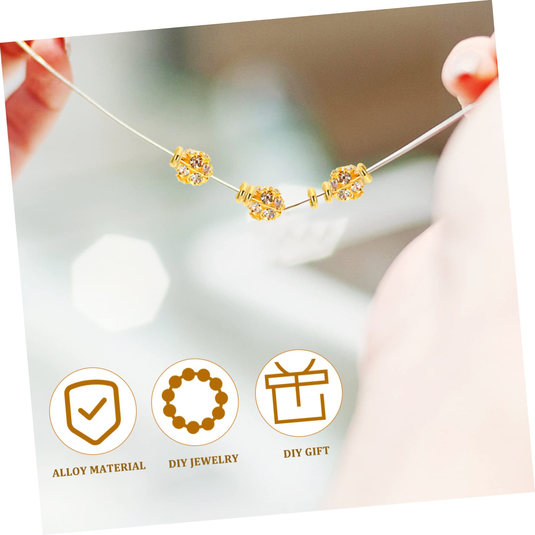 Operitacx 5 Series Abalorios De Aleación Joyería Diy Abalorios Sueltos De Gran Agujero Accesorios De Manualidades 100 Piezas*5