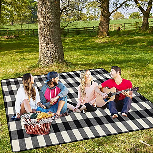 Hivernou Picnic Blanket,Picnic Blanket Waterproof Foldable With 3 Layers Material,Extra Large Picnic Blanket Picnic Mat Beach Blanket 80"X80" For Camping Beach Park Hiking Fireworks,Larger & Thicker #TOP4