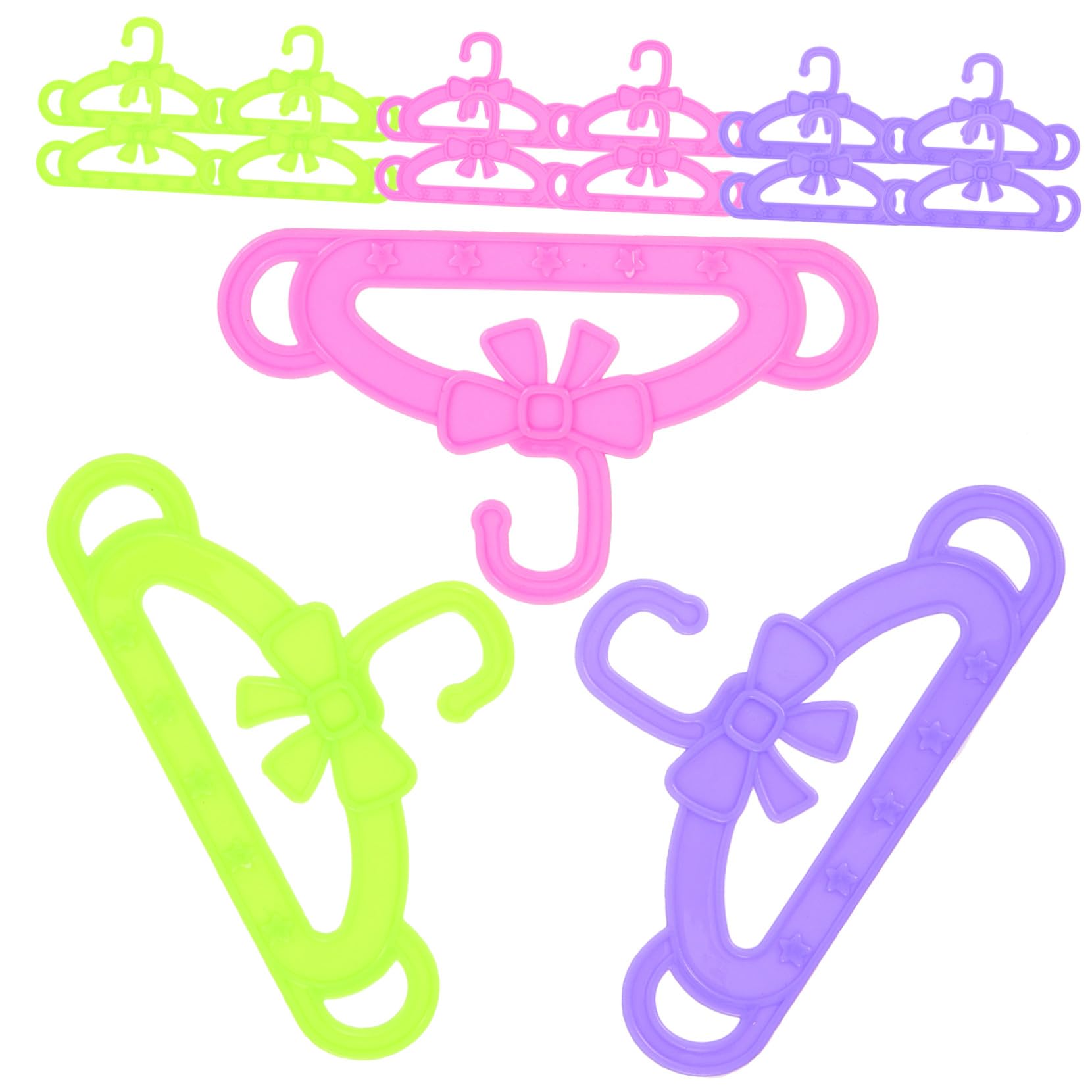 POPETPOP 15 Unidades Perchas de Ropa Muñecas de 18 Pulgadas Accesorios para Muñecas de Niñas Perchas para Vestidos de Obsequios como Navidad y Año