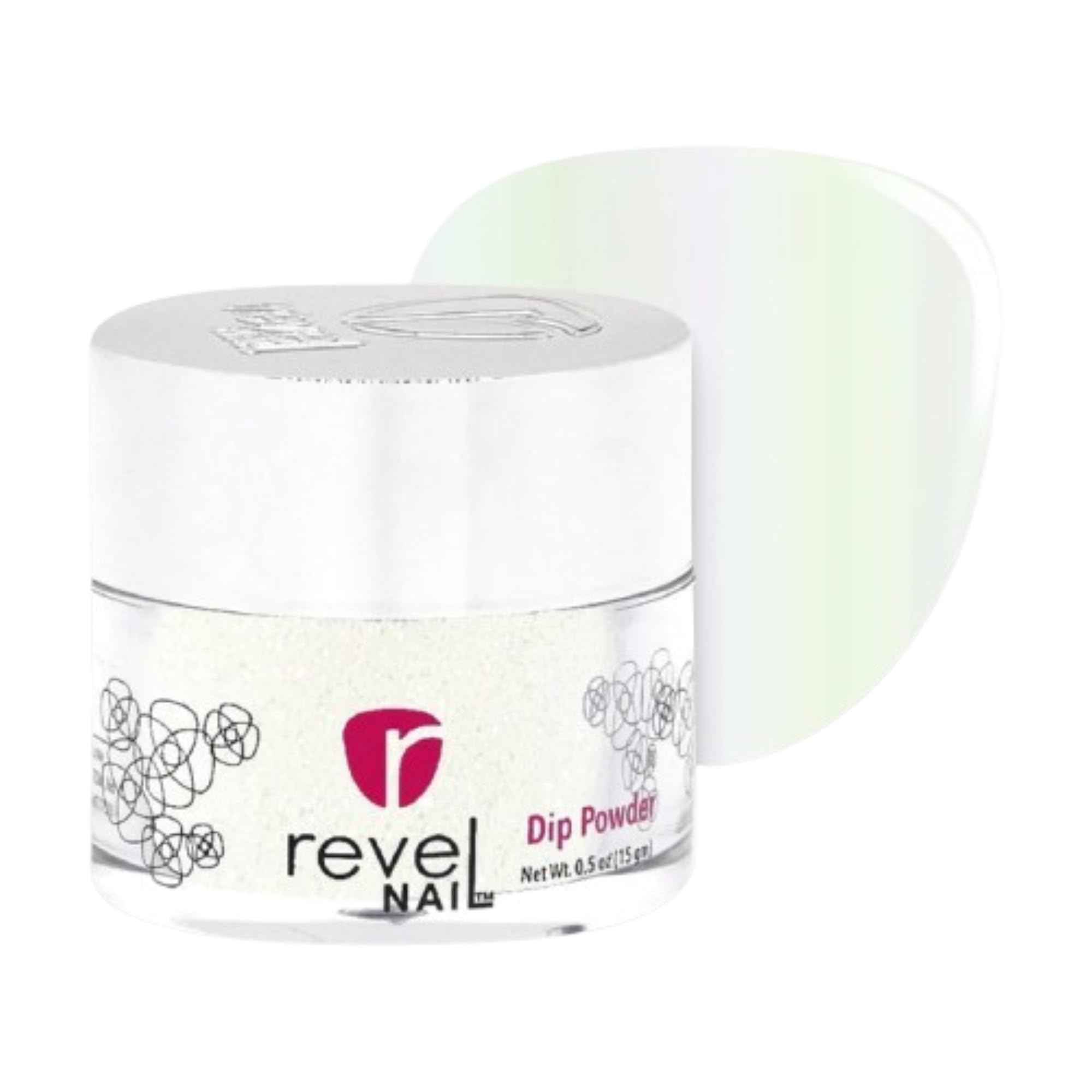 Revel Nail Dip Powder - White Chrome Dipping Powder, Long-Lasting Dip Nail Color, Chip & Crack Resistant, No UV Lamp, DIY Manicure For Strong Healthy Nails, Halo