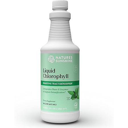 Nature's Sunshine Chlorophyll Liquid, 16 fl. oz., Kosher | Fresh Mint Chlorophyllin Assists Detoxification and Provides Intestinal, Immune, and Digestive System Support