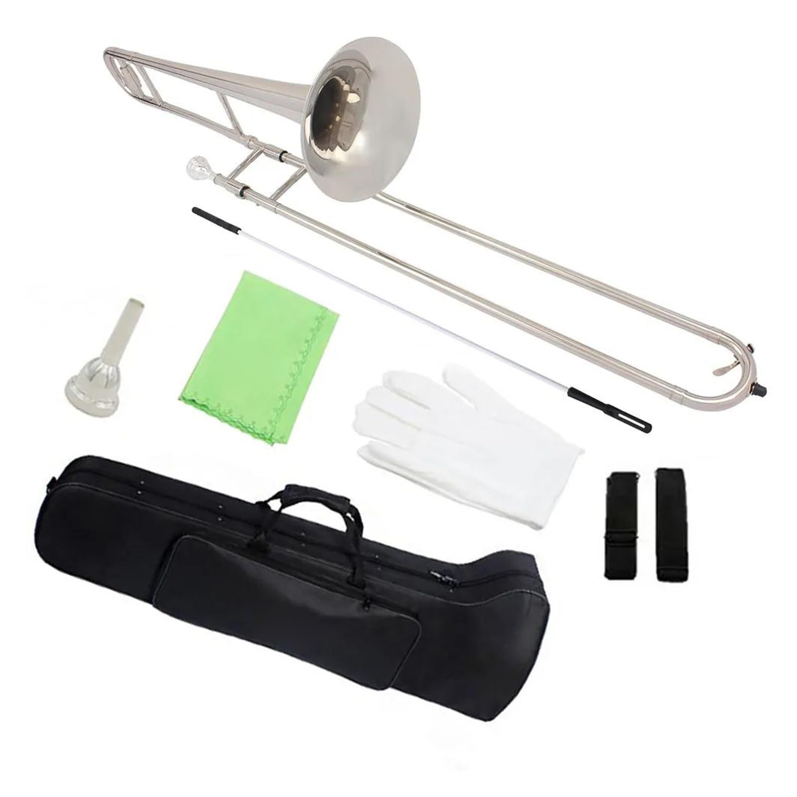 Puzon Puzon altowy Bb posrebrzany profesjonalny instrument dęty B Flat