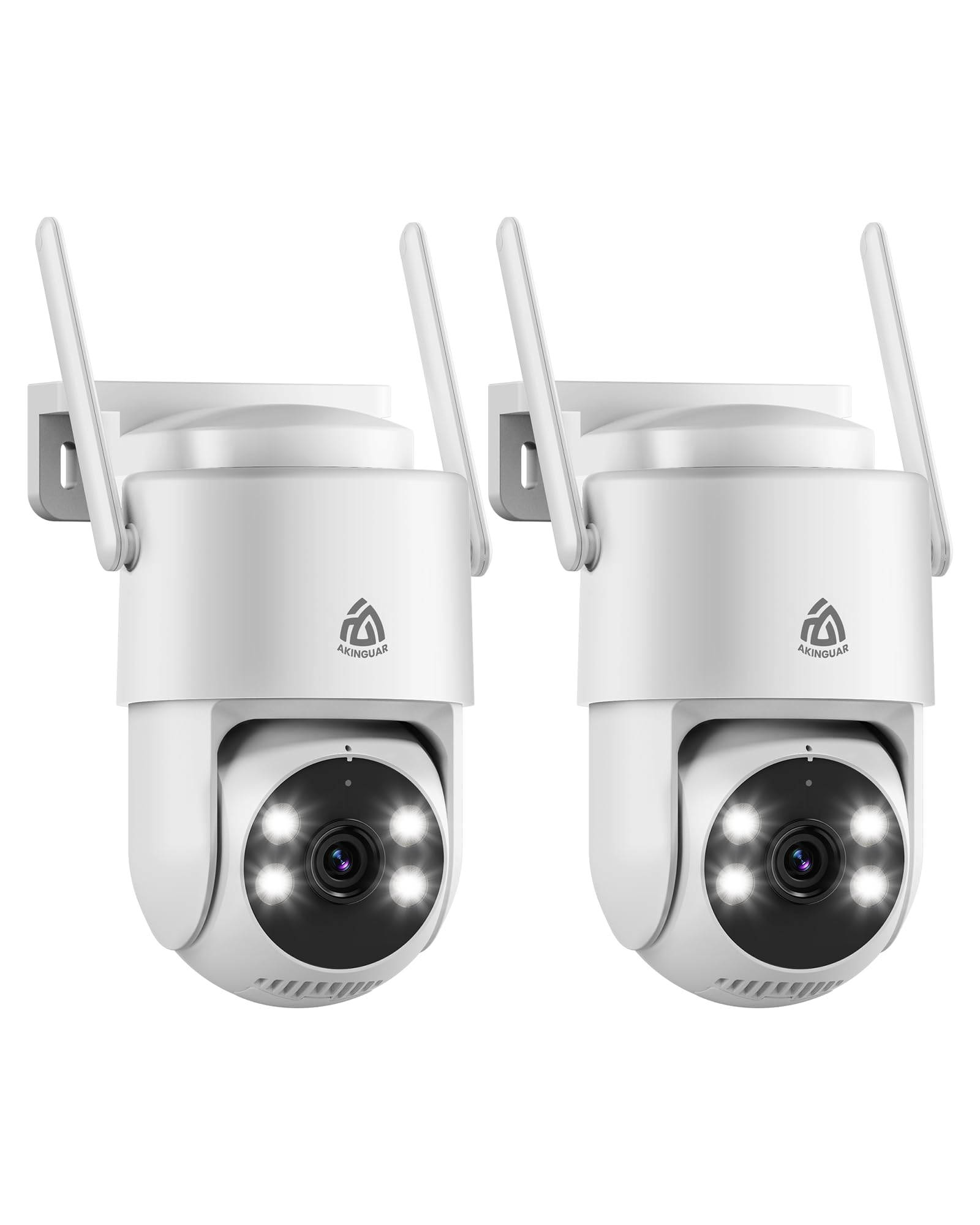 2K Überwachungskamera Aussen WLAN, 360° PT, 2,4/5GHz WiFi, 2 Stück
