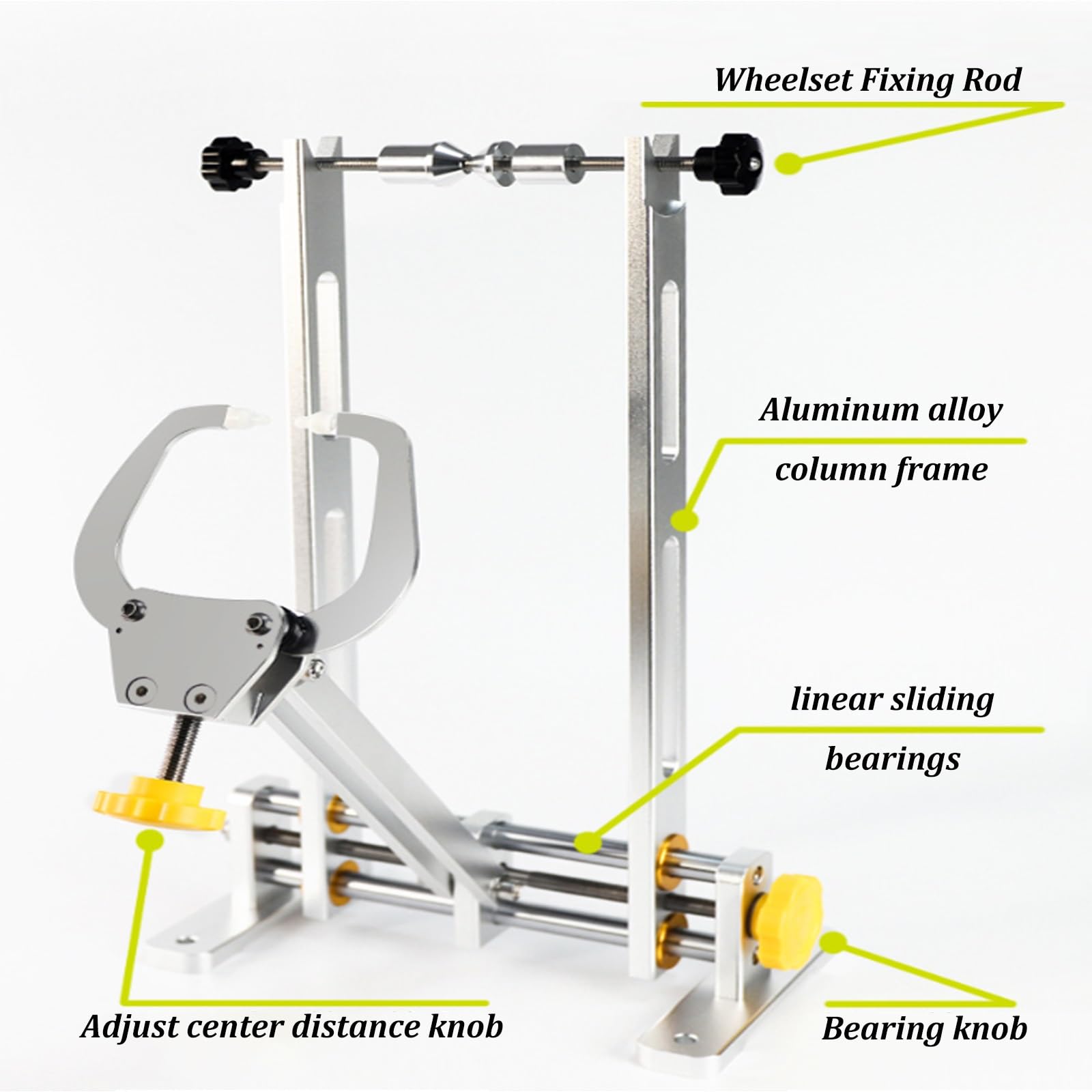 Soporte de reparación de Bicicletas Aleación de Aluminio 16"-29" alineación y Equilibrio de neumáticos Soporte enderezadora de Cubo de Rueda Compatibilidad versátil