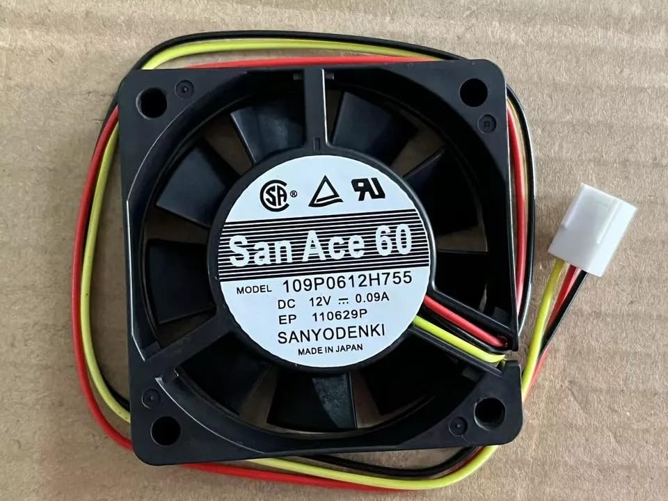 Lighting Hub SanAce 109P0612H755 Axial Fan 12V-0.09A DC Brushless Air Cooling Fan 4000 RPM 60 * 60 * 15mm 3Wire-image-14