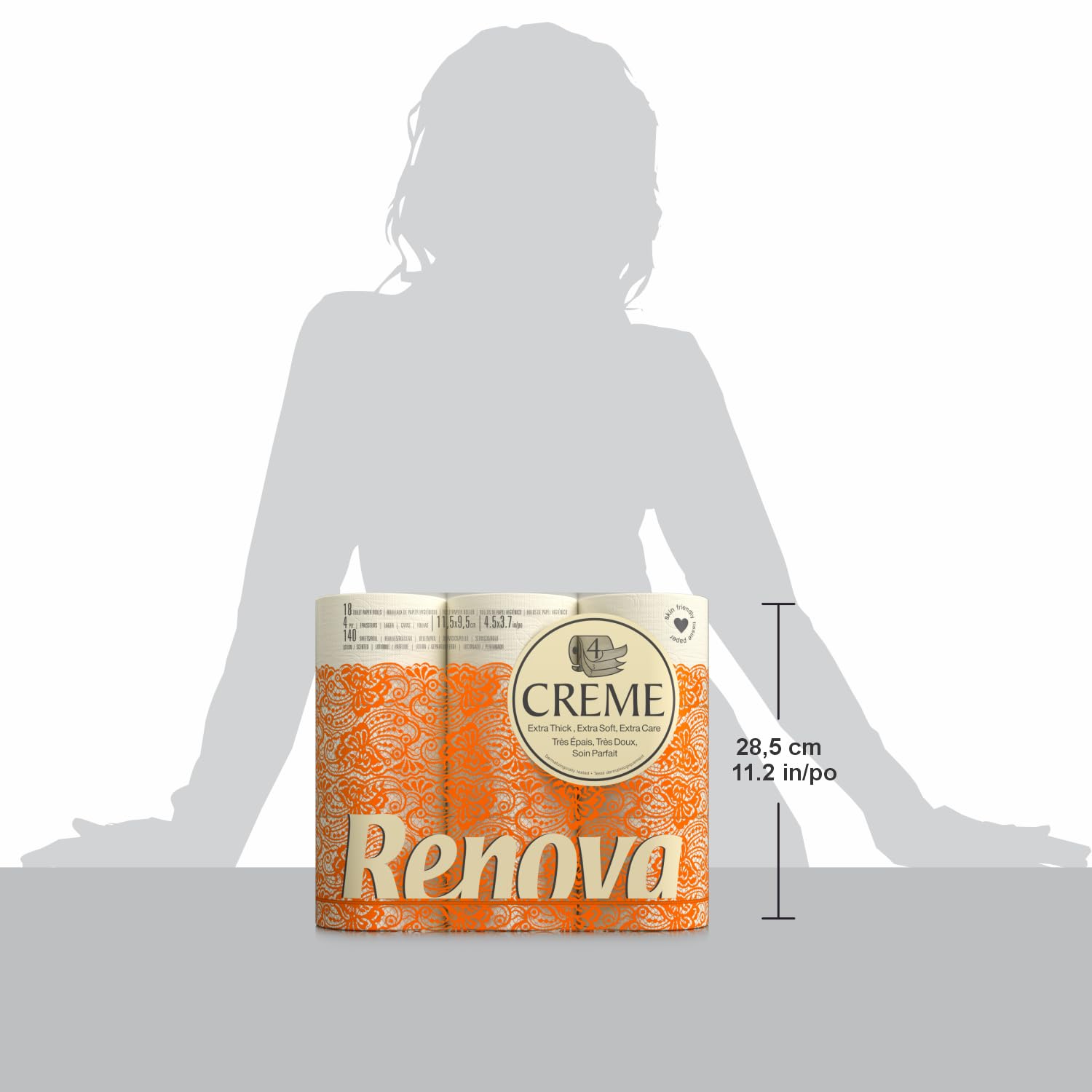 Renova Papel Higiénico Creme - 18 Rollos