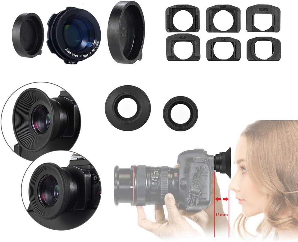 Mcoplus 1.08x-1.60x Zoom Viewfinder Eyepiece Magnifier for SNY NEX E Mount/Canon Nikon Pentax Olympus Fuji Samsung Sigma Minoltaz DSLR Camera