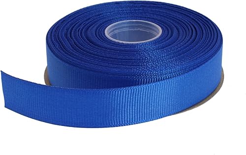 Miniatura 24 de Cinta de grogrén sólido de 25 yardas cada rollo, borde tejido 100% poliéster (3/4 pulgadas, verde)