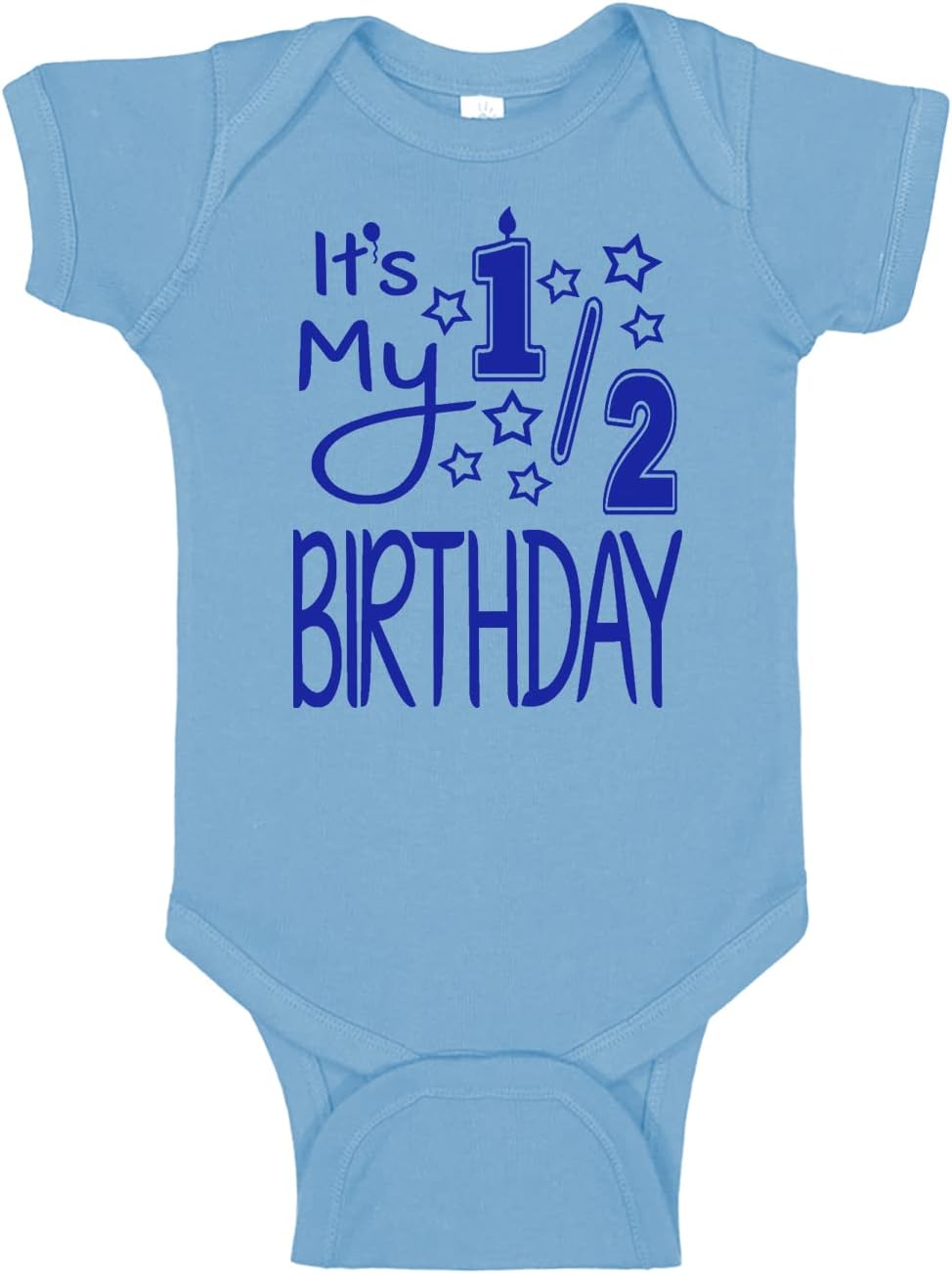 Reaxion Handmade Baby Boy Half Birthday Bodysuits It's My 1/2 Birthday Outfit