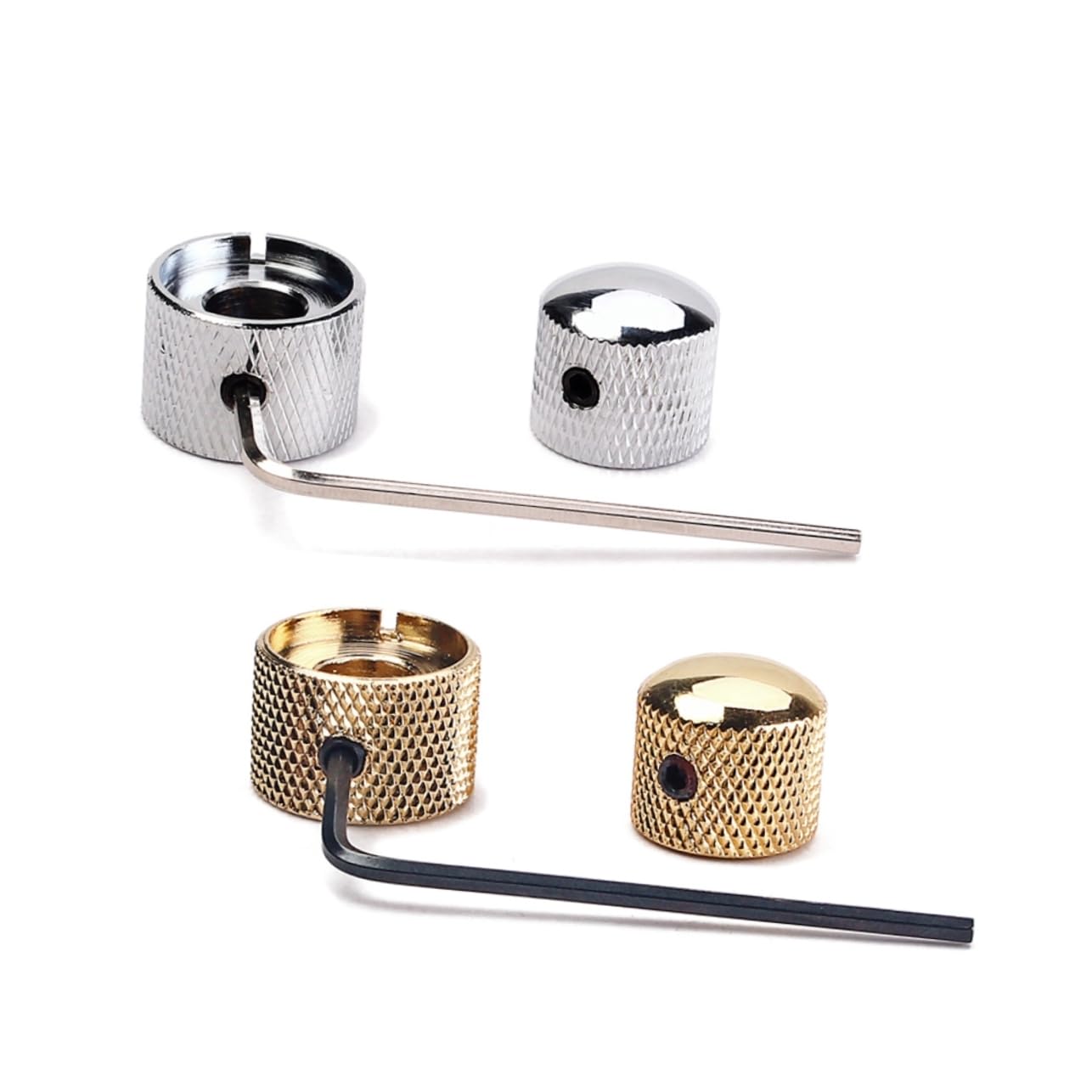 FAVOMOTO 2pcs 2 1 Dual Knurled Volume Tone Knobs Bass Guitar Knobs Electric Guitar Replacement for Bass Compatible with