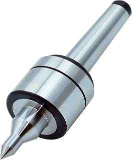 MT3 60° Live Revolving Center Carbon Steel High Accuracy 0.000197" Lathes CNC Tool, Heavy Duty MT3 Live Center Professional High Speed Turning Tool for Lathe Tailstock Machine