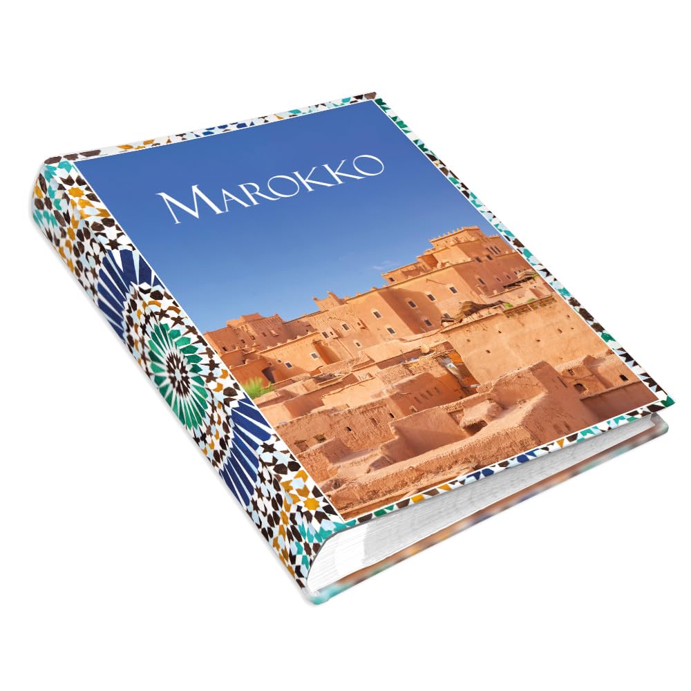 Urlaubsfotoalbum 15x21: Marokko, Fototasche für Fotos, Taschen-Fotohalter für lose Blätter, Urlaub Marokko, Handgemachte Fotoalbum