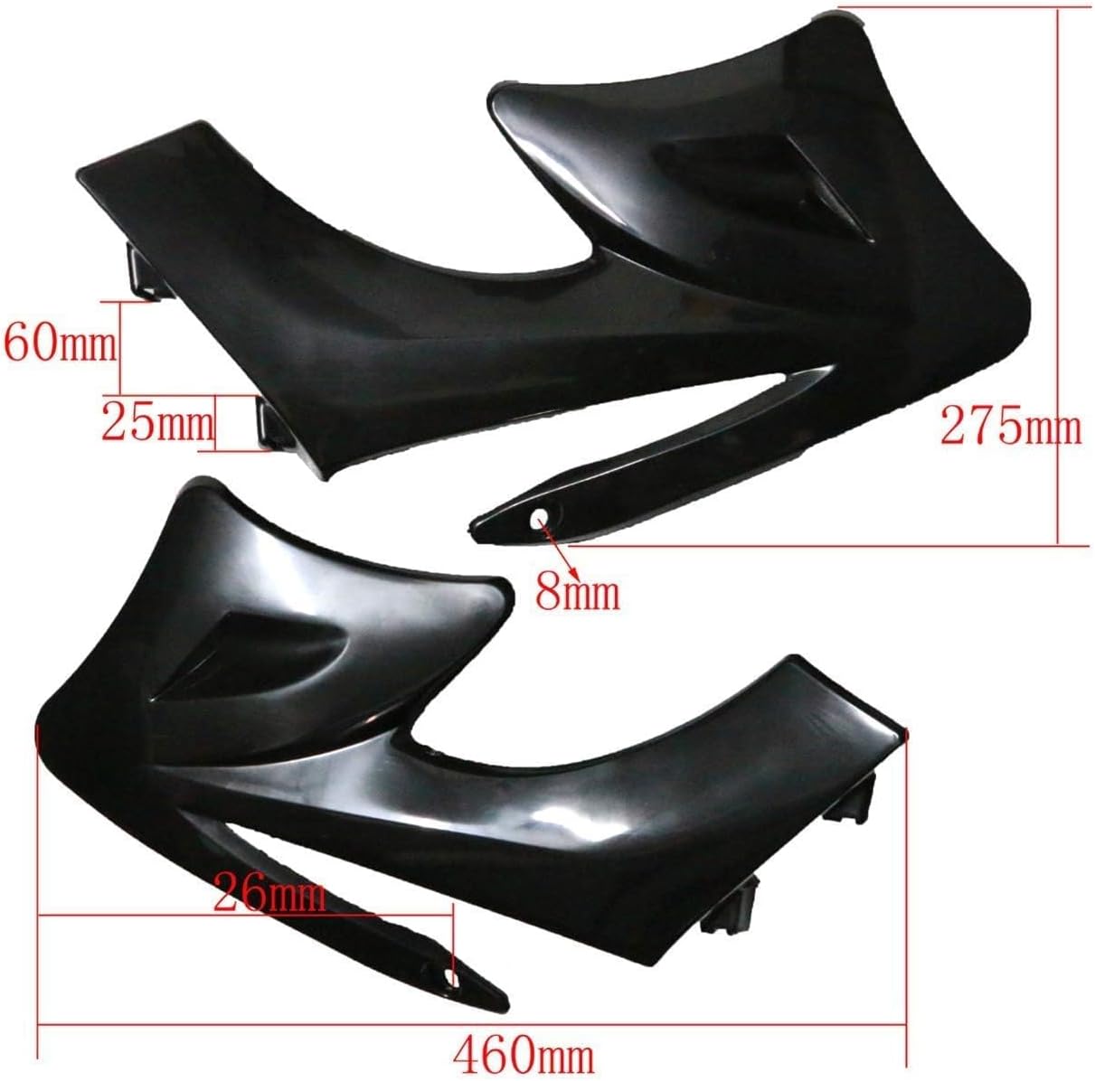 7-Piece Complete Plastic Body Kit for Apollo Orion 110cc 125cc 150cc 200cc 250cc Dirt Bike | Full Fairing & Fender Set | Motocross Replacement (Black and white)