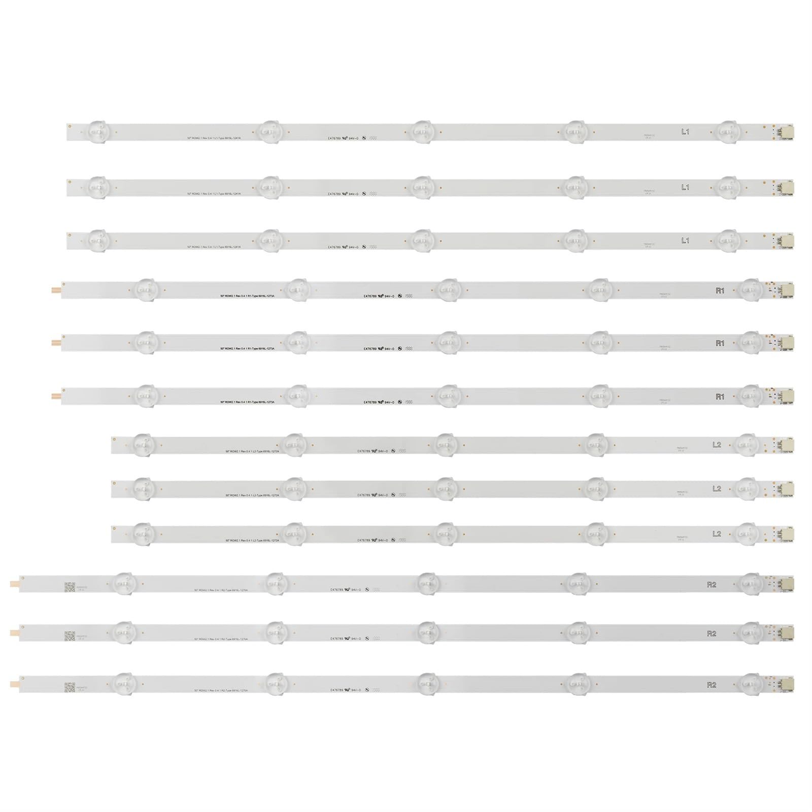Tira de LED para LG AGF78180301 y TV 50LA616V-ZG iluminación trasera de repuesto con 120 unidades