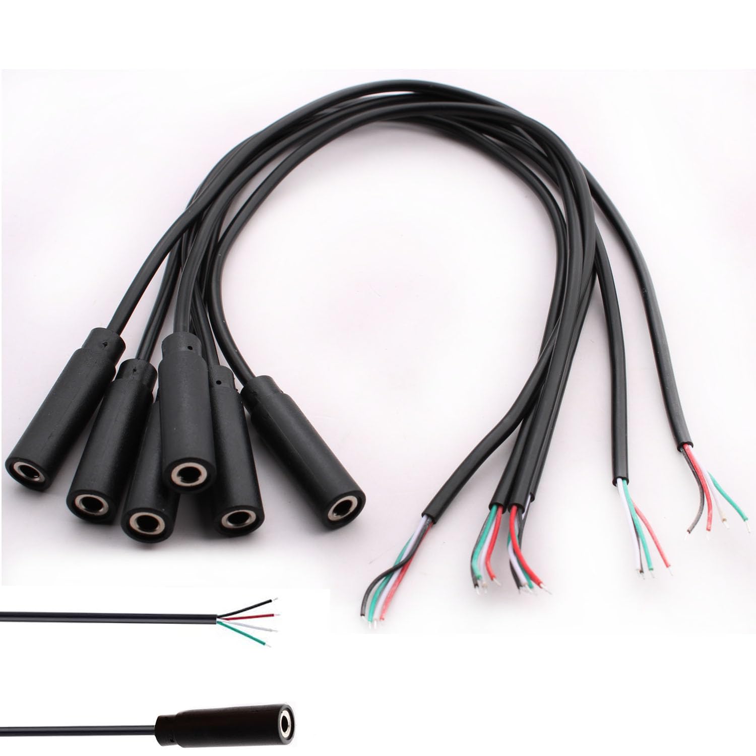 RUNCCI-YUN Jack plug 3.5 mm cable for screw terminals (1/8 inch), 3.5 mm TS mono plug to 2-pin connection, AUX screw, 27 cm RUNCCI-YUN Jack plug 3.5 mm cable for screw terminals (1/8 inch), 3.5 mm TS mono plug to 2-pin connection, AUX screw, 27 cm