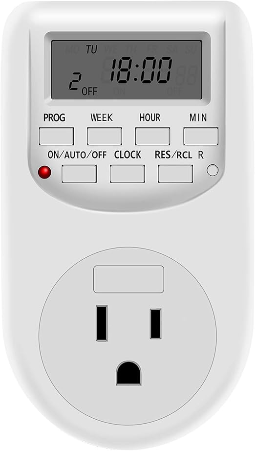 NICREW Outlet Timer, 24 Hours Programmable and Plug in Timer for Electrical Outlets