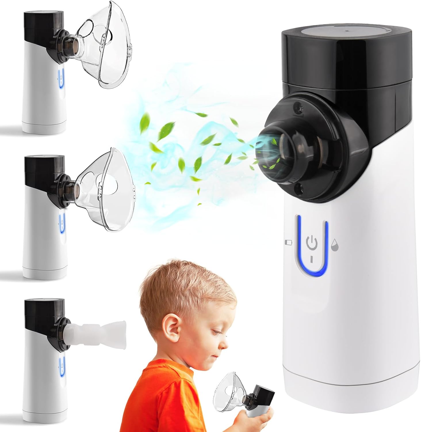 Aerosol Portatile, Aerosol Ricaricabile per Bambini e Adult, Inalatore