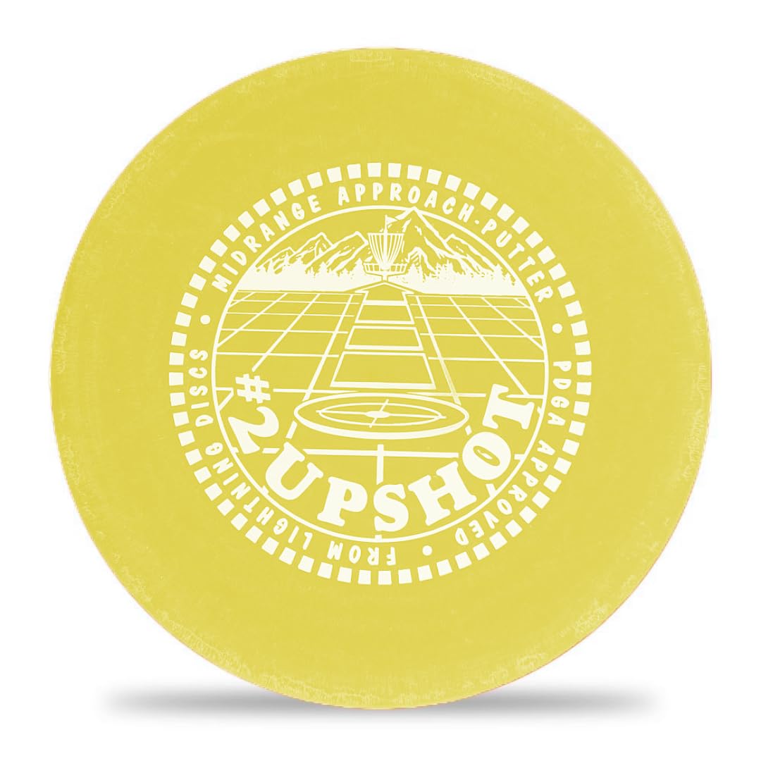 Lightning Discs Sure Grip Plastic #2 Upshot Putter Golf Disc | 160-164 Grams Beginner Midrange | Stable Straight Line Shots