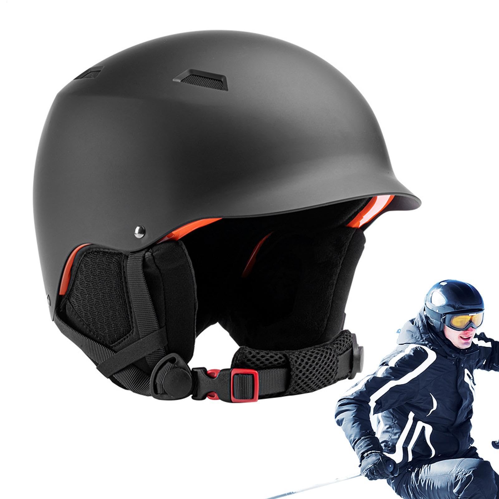 Casque Rigide de Snowboard, Chapeau de Snowboard avec Oreillettes Chapeau | Équipement de protection de tête de casque de patinage sur neige coupe-vent