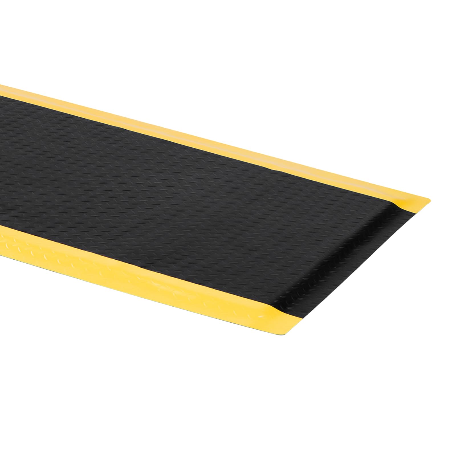 2 x 6 FT Anti Fatigue Mats Industrial 15/16 Inch Thick Soft Sponge Ergonomic Mat Durable Heavy Duty Diamond Plate for Standing Non Slip Industrial Grade Floor Mat for Leg &amp; Back Pain