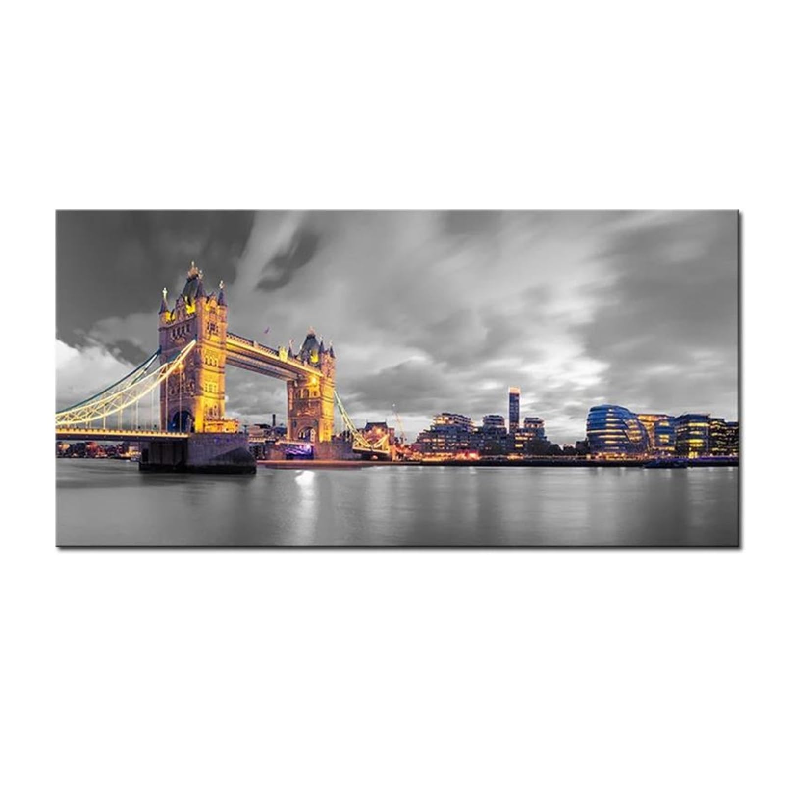 Byambd G Aesthetic Pictures Urban Architecture Landscape Posters No Frame Modern Home Decoration Wall Art Prints Canvas Painting(,50X100cm)