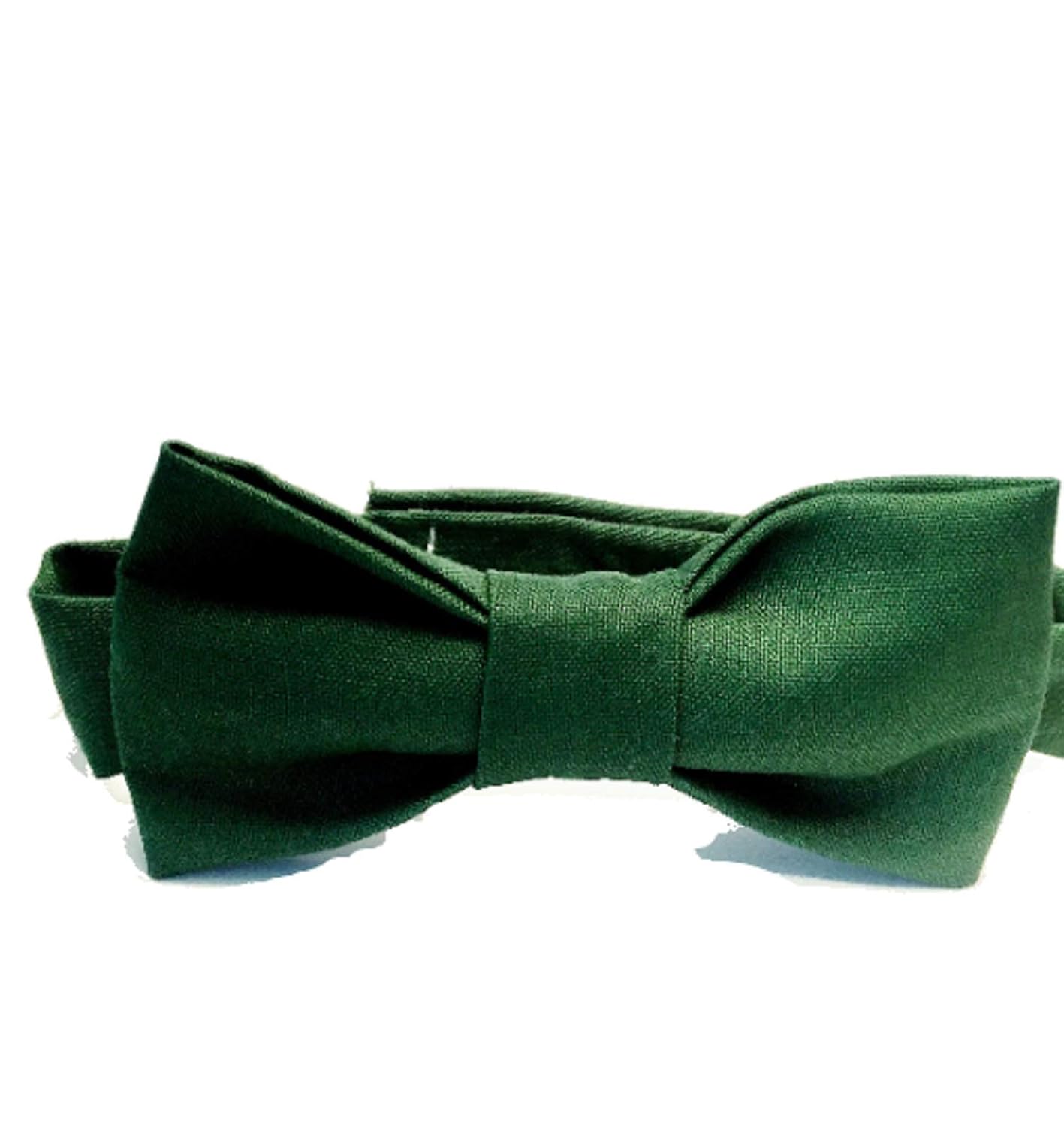 Hunter Green Baby Toddler Kids Clip On Bow Ties Handmade