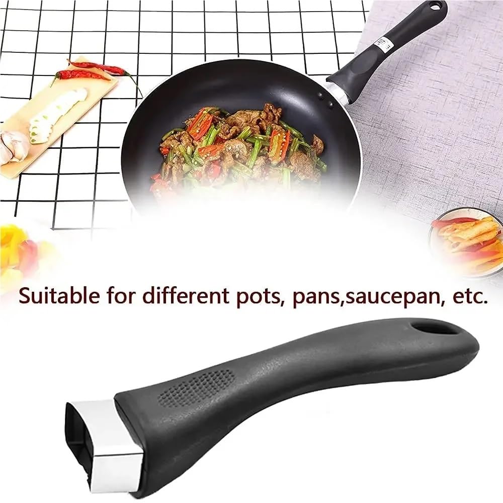 Ersatzgriff für Töpfe, Topfgriffe Ersatzteile Schwarz Bakelit Edelstahl 2 Stück(4PCS)
