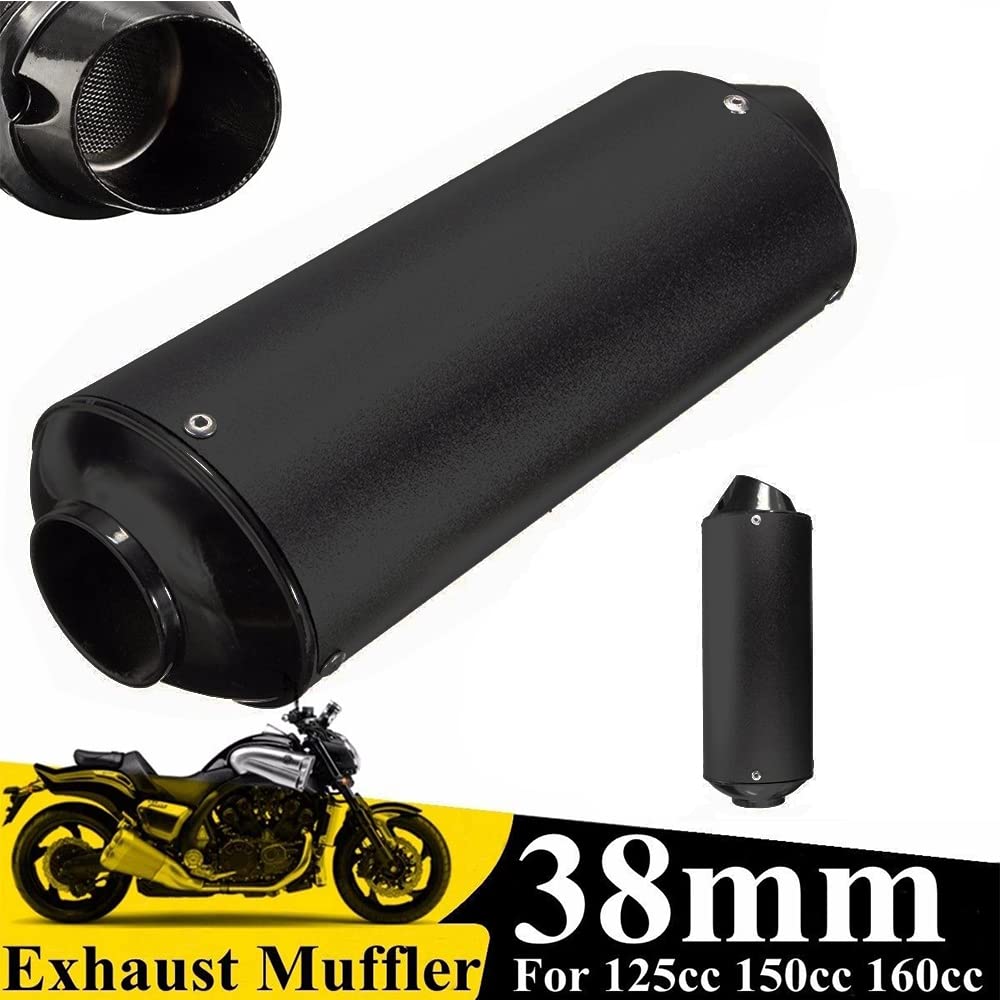 38mm Titanium Exhaust Muffler For 125cc 150cc 250cc Dirt Bike Quad ATV (SSR, Taotao, Thumpstar)