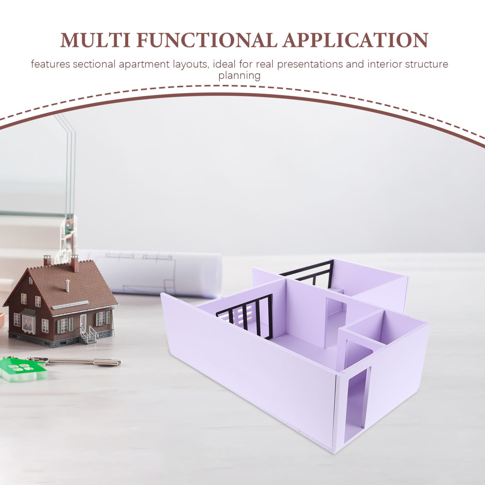 OSALADI Kit de Modélisme Architectural Soi-même 1/25 Échelle en PVC et Acrylique, Maquette Appartement Réaliste pour Visualisation Structurelle Intérieure