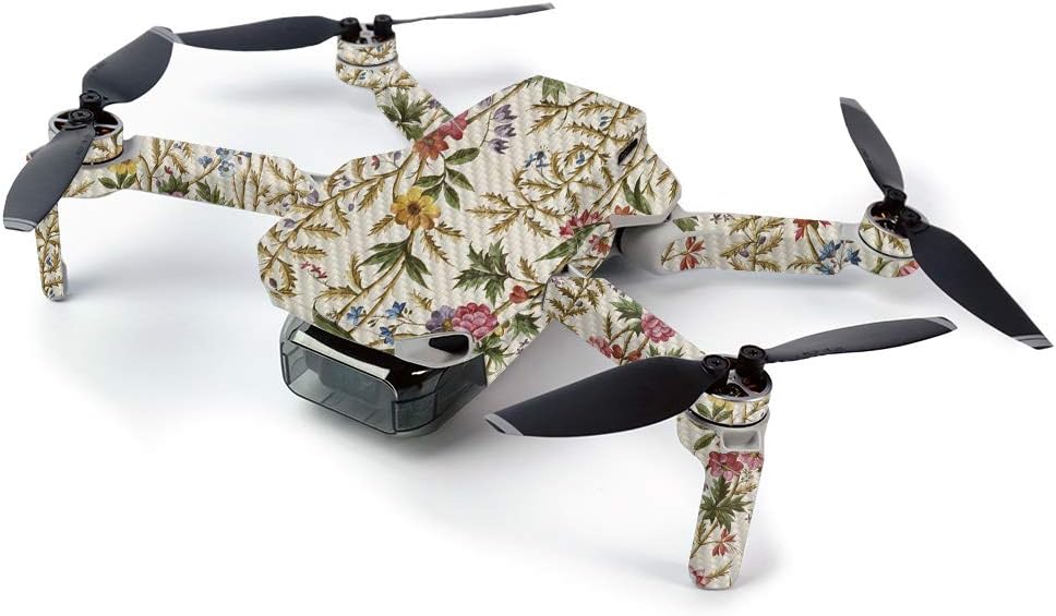 MightySkins Carbon Fiber Skin for DJI Mavic Mini Portable Drone Quadcopter Carbon Fiber Skin - Seaweed | Protective, Durable Textured Carbon Fiber Finish | Easy to Apply, Remove | Made in The USA