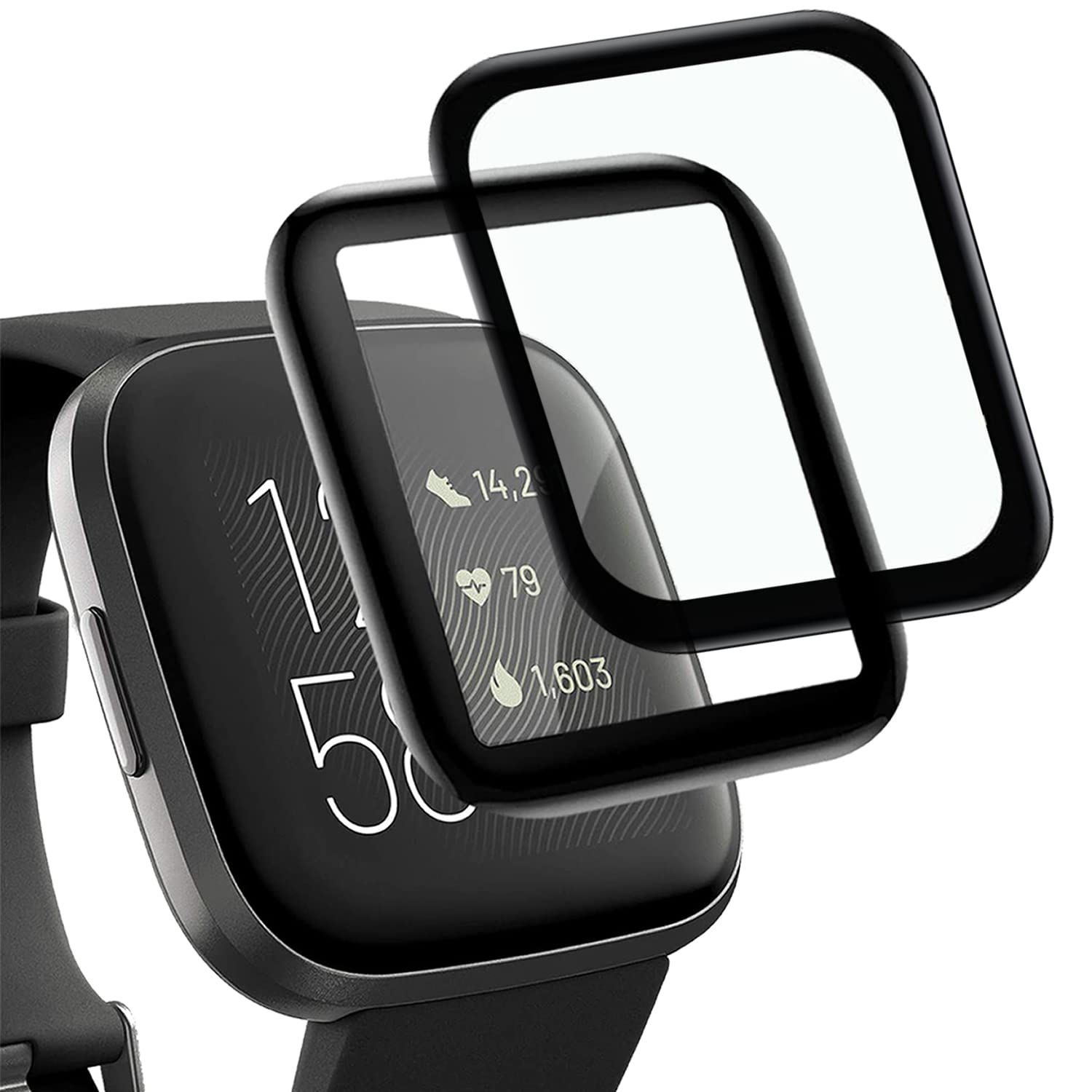 Tough Lee Screen Guard Protector for Fitbit Versa 2 Smart Watch- Full Screen Coverage with Easy Installation Kit; Transparent - Pack of 1 (It is Not a Tempered Glass) (B0BNPVZK1R) Amazon Price History, Amazon Price Tracker