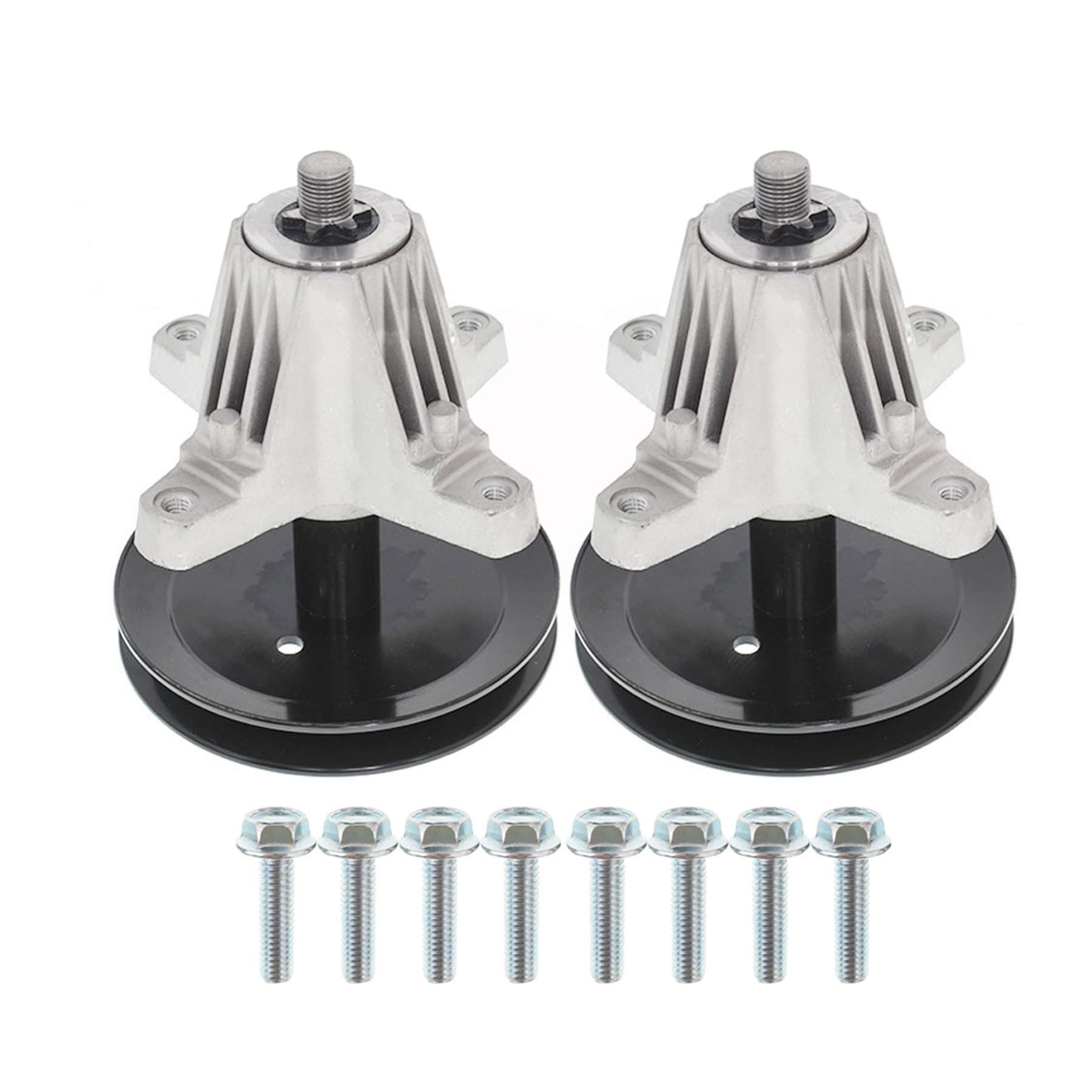 918-06991 2-Pack Spindle Assemblies W/Pulley Bolts Replacement for MTD 618-06991 T1000 T1200 T1400 T1800 LT4200