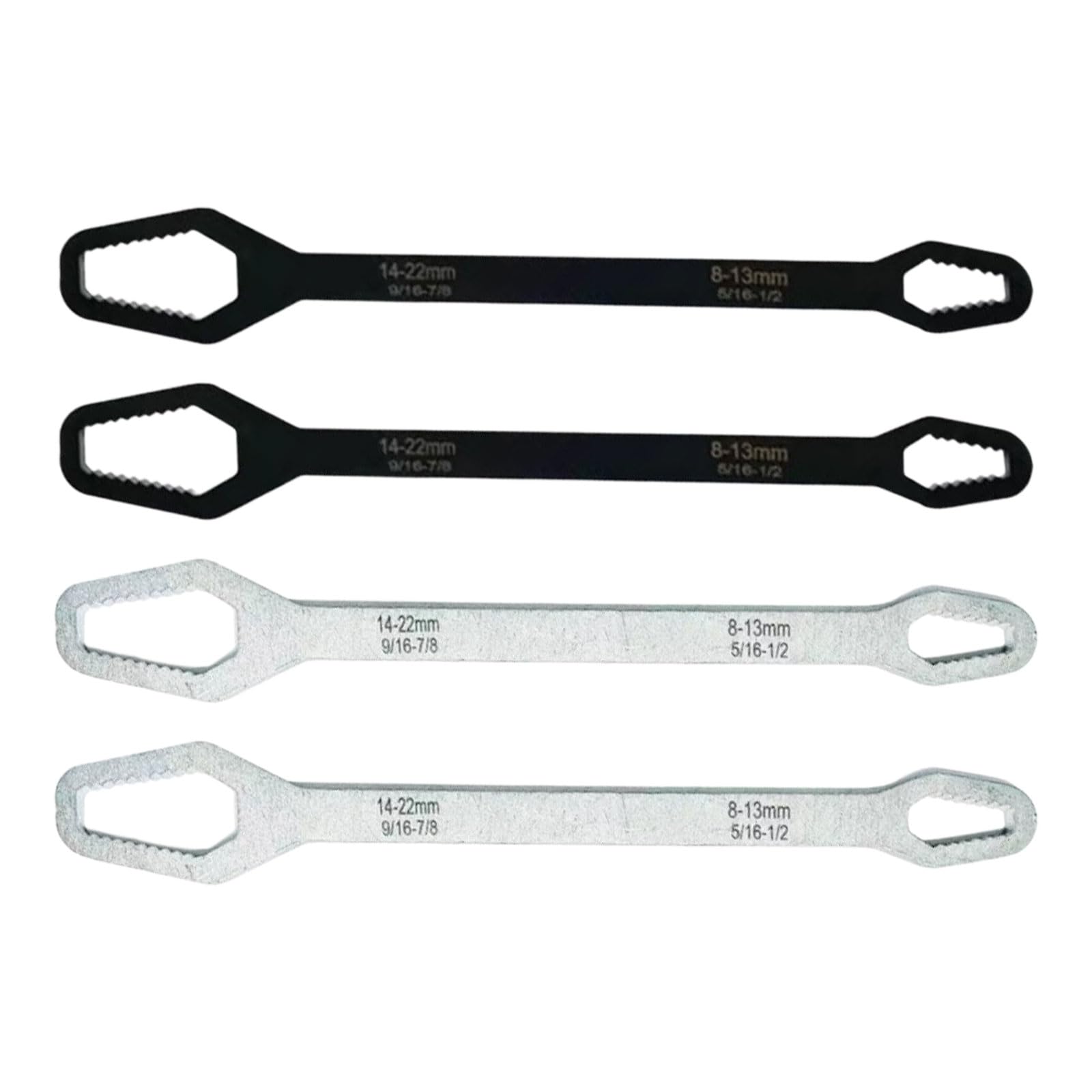 ljhnba Industrial Strength Adjustable Wrenches Set 4Pcs 8-22Mm Resistant Technician Equipment for Hard Job Plated Adjustable Wrenches