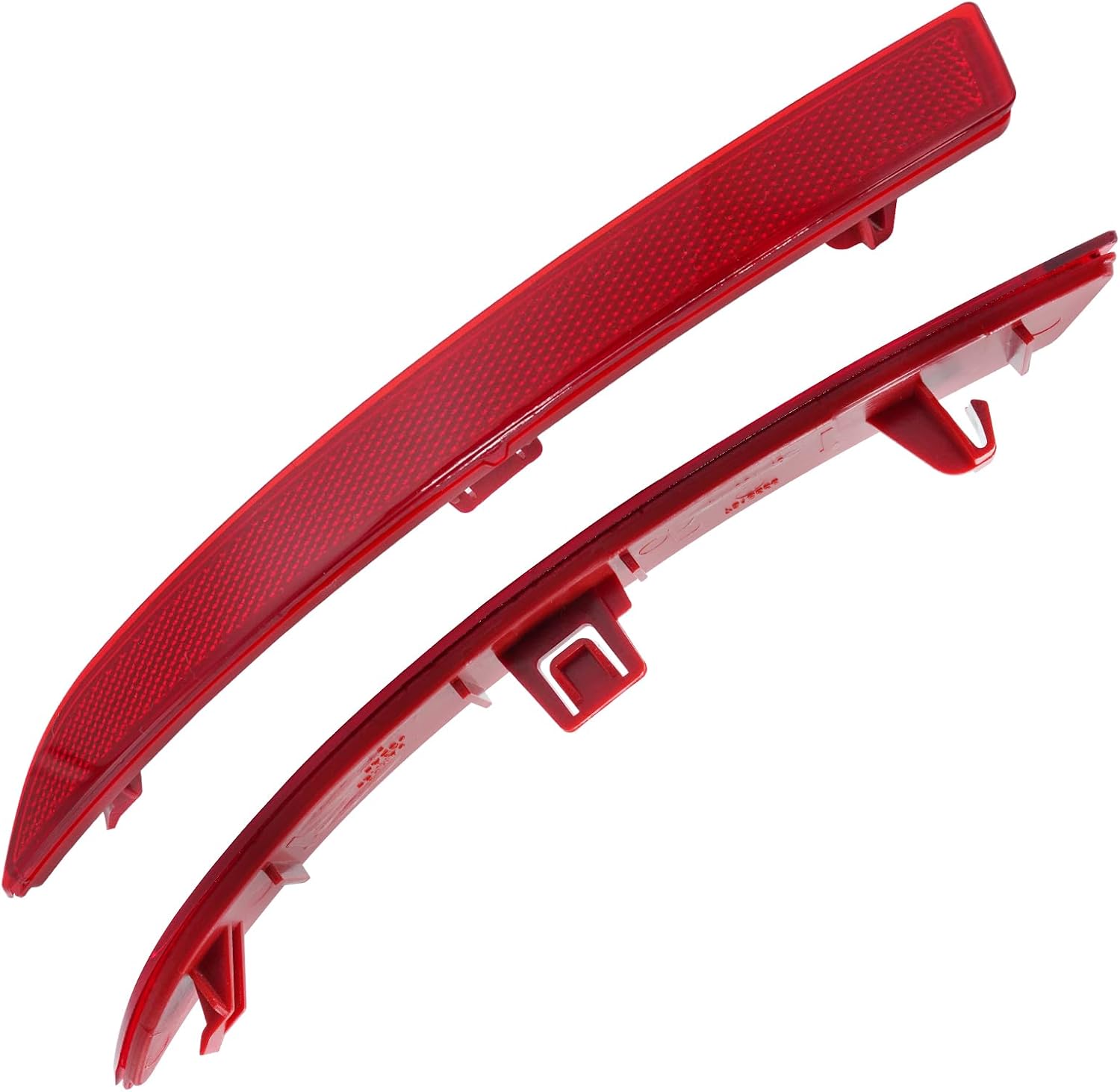 Jaronx Compatible with BMW Rear Bumper Reflector for 5 Series F10 LCI Sedan 2014-2016, Left & Right Rear Bumper Red Marker Lights Trim, Tail Reflector Light Replacement for BMW 63147318555 63147318556