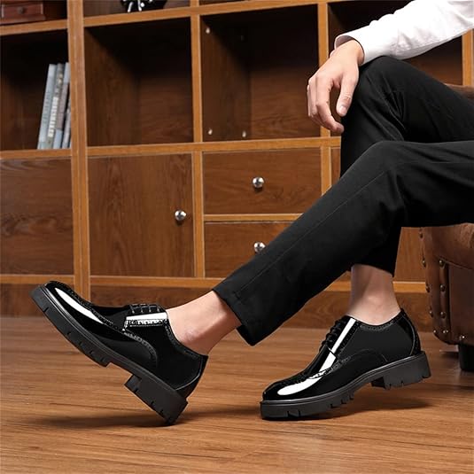 Mannen Oxford Jurk Sneakers Onzichtbare Hoogte Toenemende